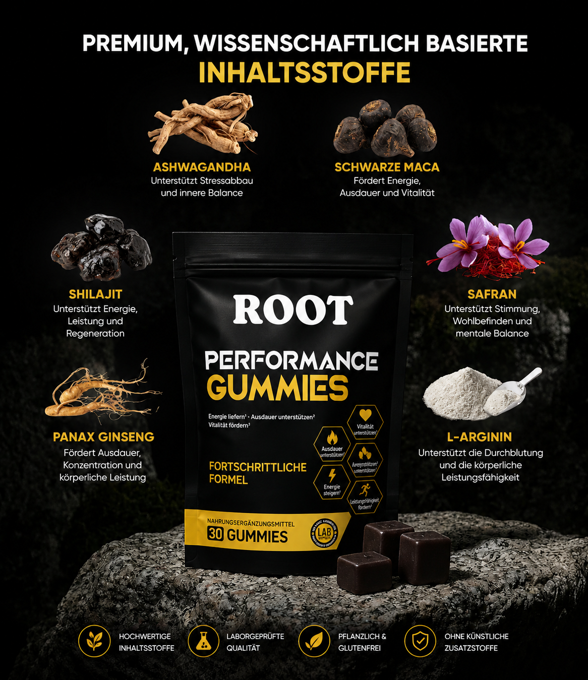 Performance Gummies. Deine 6-in-1 Unterstützung