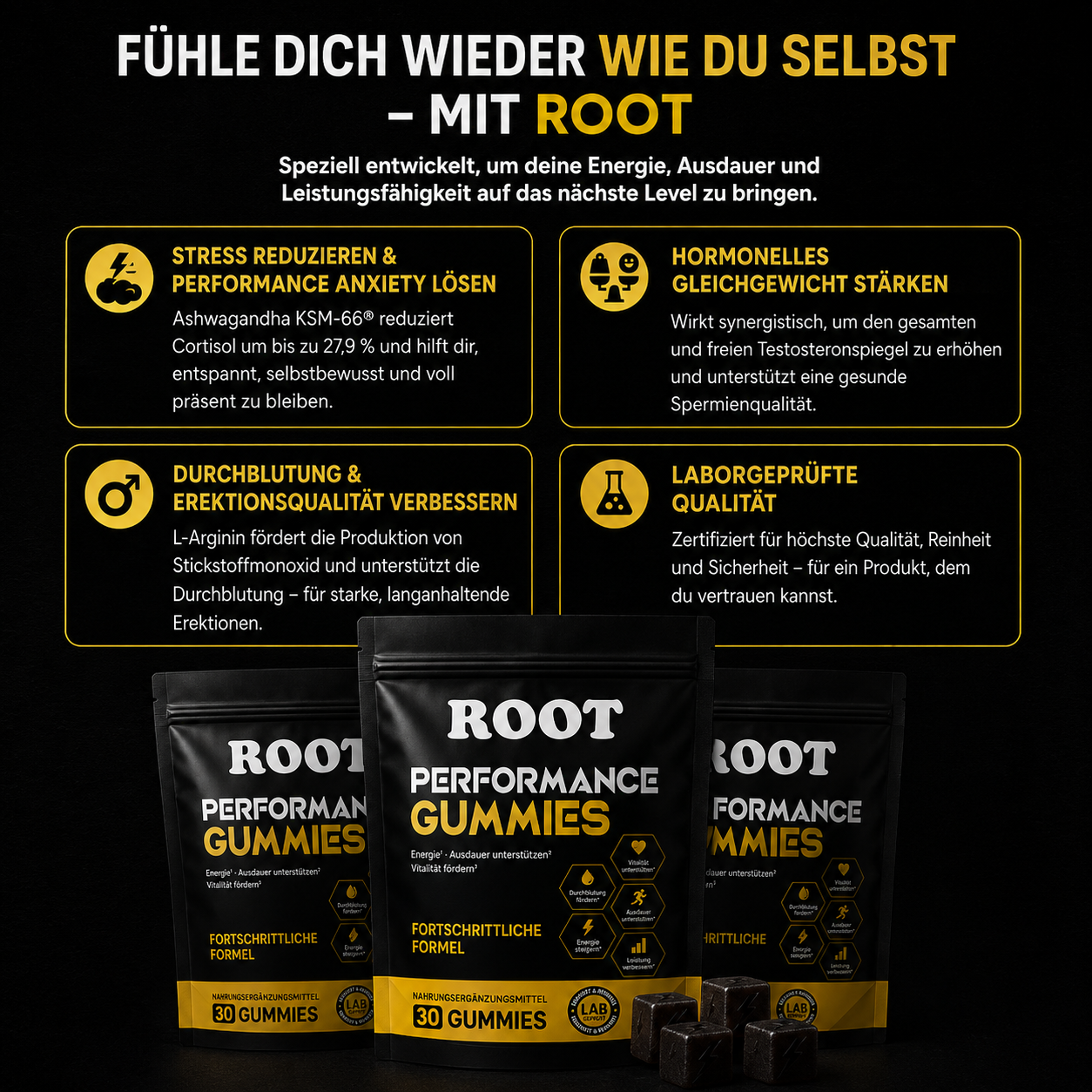 Performance Gummies. Deine 6-in-1 Unterstützung