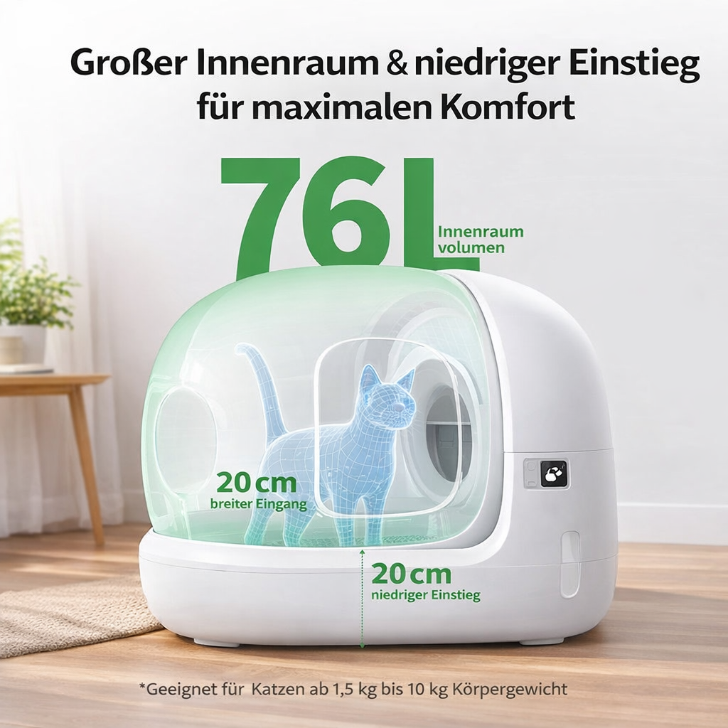 Selbstreinigende Katzentoilette
