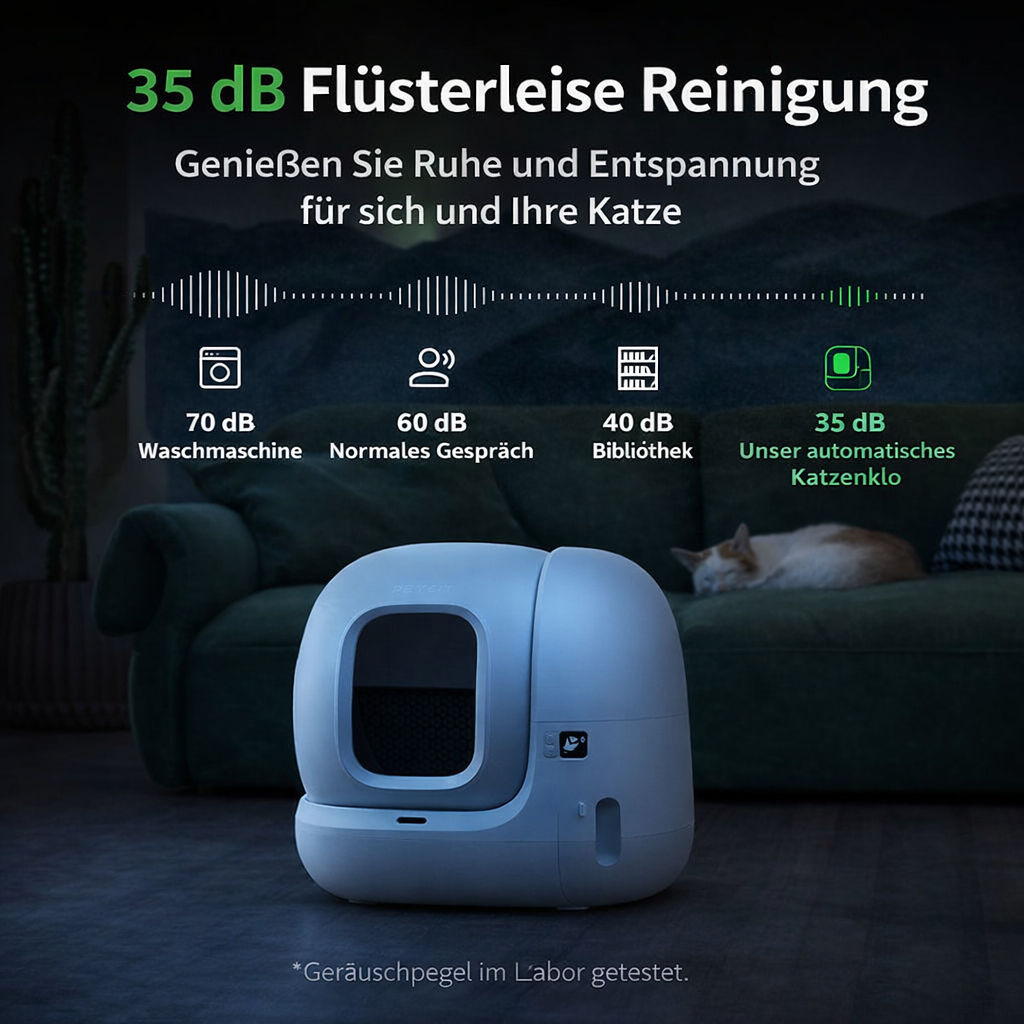 Selbstreinigende Katzentoilette